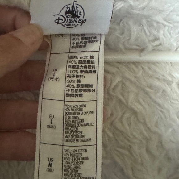 Disneyland Mickey Mouse 55 Embroidered Sherpa Lined Full Zip Hoodie Women Medium - Picture 6 of 6